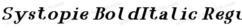 Systopie BoldItalic Regular字体转换